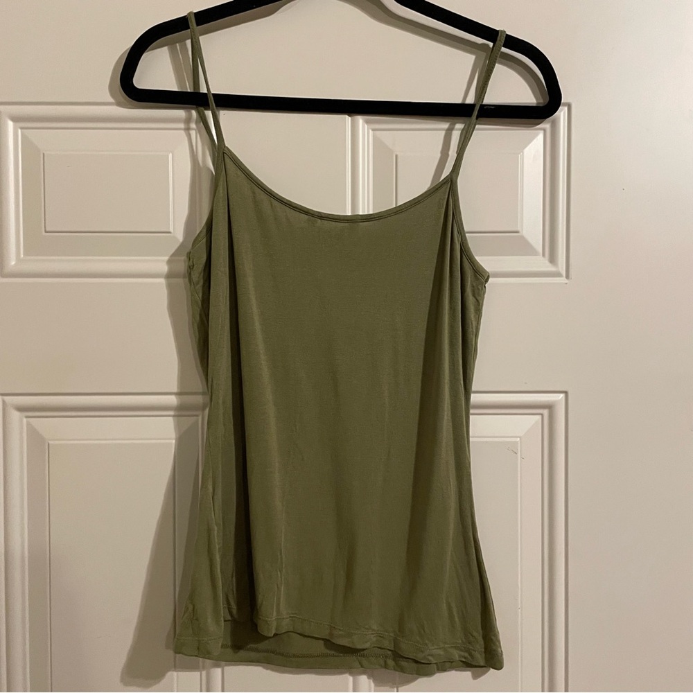 Desigual Solid Green Spaghetti Strap Camisole Top… - image 3